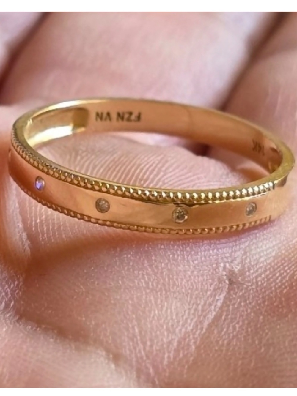 14K Vintage Gold Ring with  Diamonds ✨14K Solid Yellow Gold✨